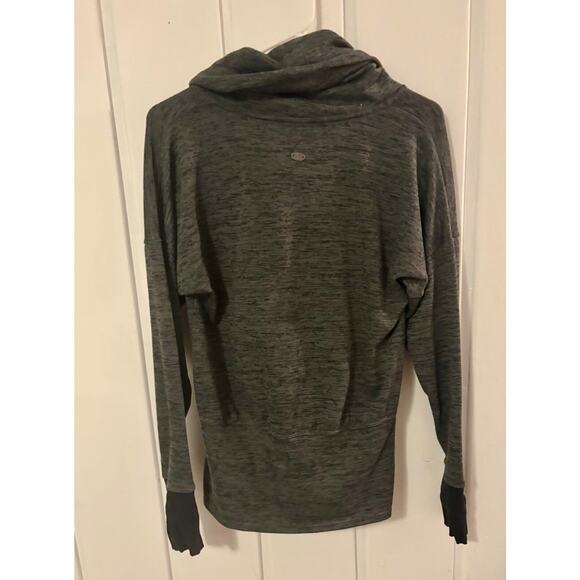 Athleta Women's Batwing Cowl Gray Pullover Large Pockets S Small - Picture 9 of 9